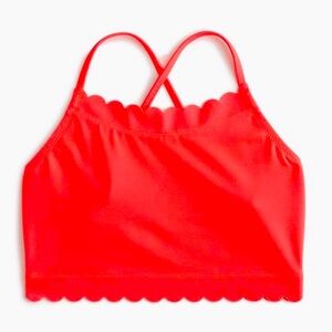 Crewcuts Orange Swimsuit Bikini Tankini Top Adjustable X Back Straps Size 12 New